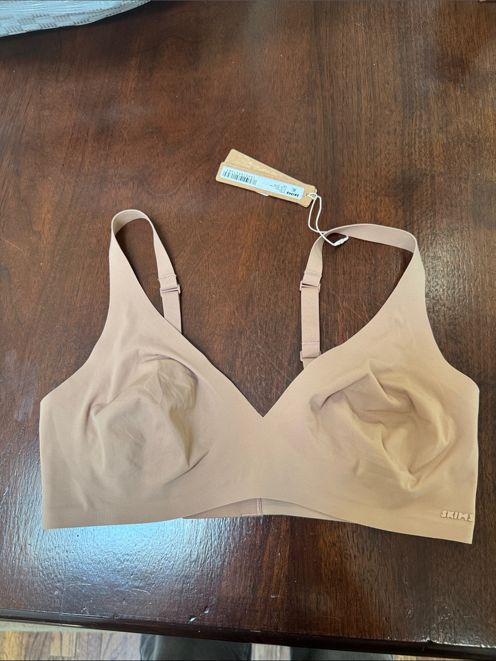SKIMS Light Beige Seamless Wireless Bra